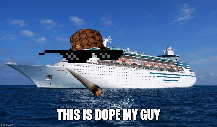 THIS IS DOPE MY GUY | image tagged in cruise ship | made w/ Imgflip meme maker