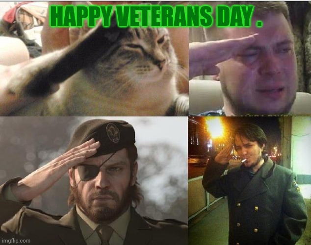 Sad Salute | HAPPY VETERANS DAY . | image tagged in sad salute | made w/ Imgflip meme maker