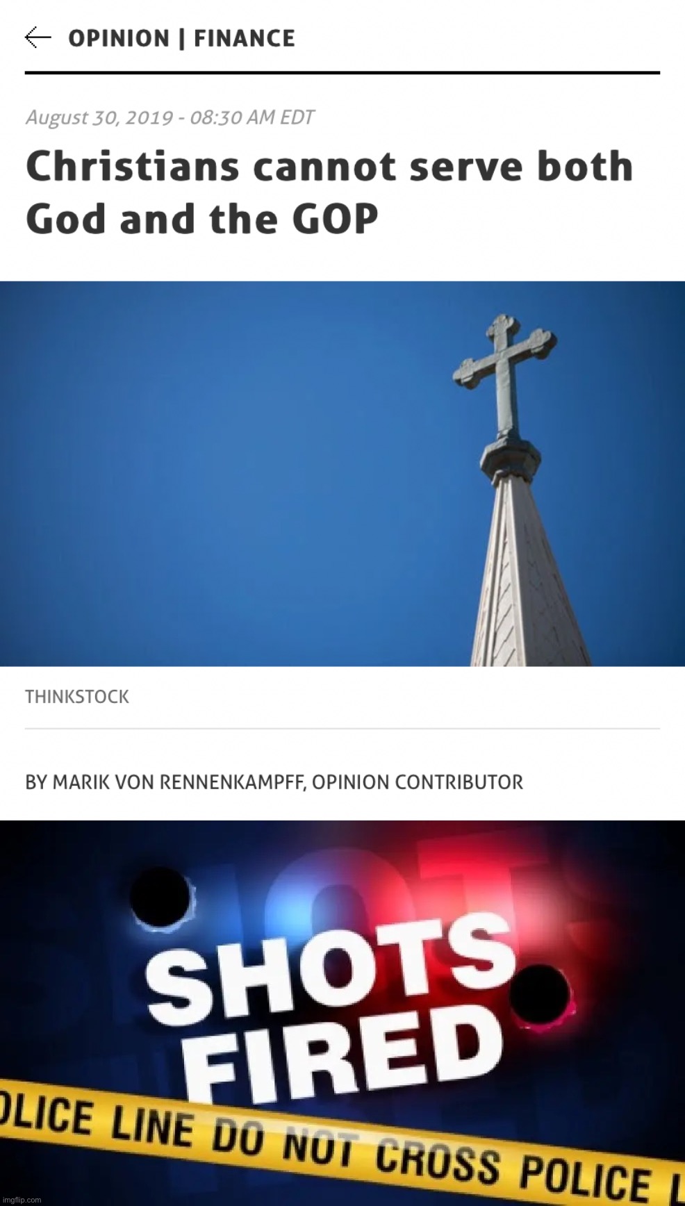 Shots fired indeed | image tagged in christians cannot serve both god and the gop,shots fired | made w/ Imgflip meme maker