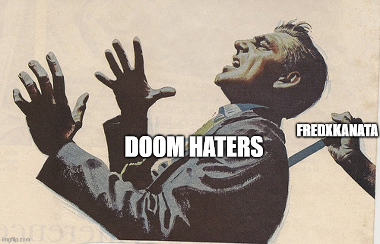 Stabbed in the back | FREDXKANATA DOOM HATERS | image tagged in stabbed in the back | made w/ Imgflip meme maker