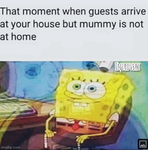 (Lmao facts- a mod) | image tagged in memes,spongebob,introverts | made w/ Imgflip meme maker