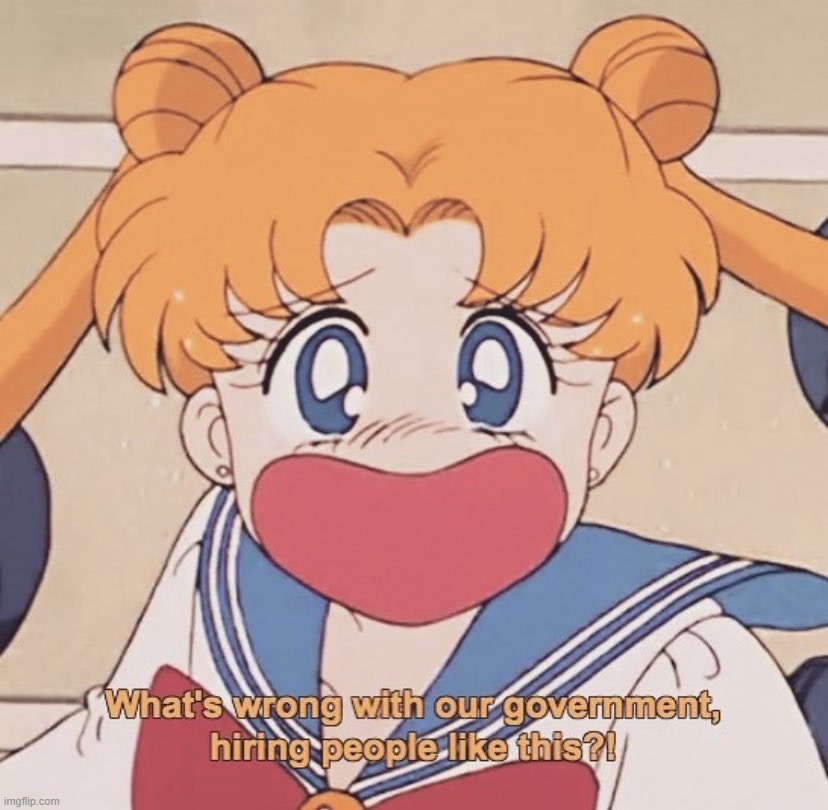 #BasedSailorMoon | image tagged in sailor moon what s wrong with our government,sailor moon,based,whats wrong,with our,government | made w/ Imgflip meme maker