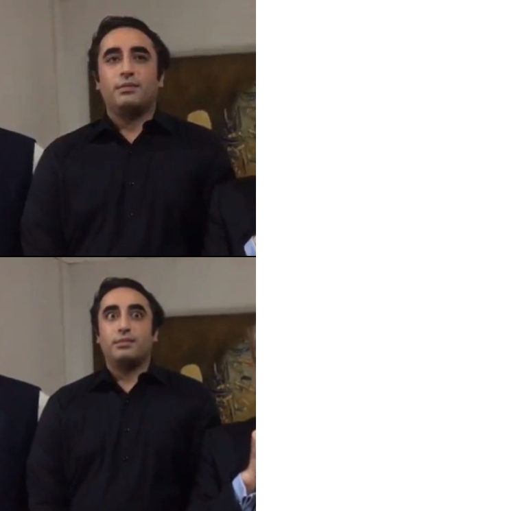 High Quality Shocked Bilawal Blank Meme Template