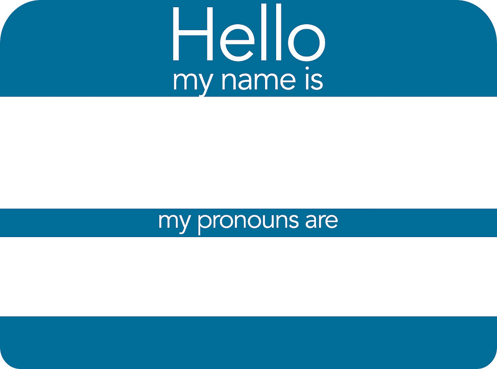 High Quality Nametag with Pronouncs Blank Meme Template