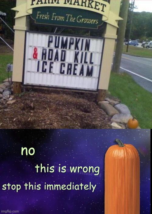 Pumpkin & Road Kill Ice Cream | image tagged in pumpkin facts,ice cream,you had one job,memes,pumpkins,pumpkin | made w/ Imgflip meme maker