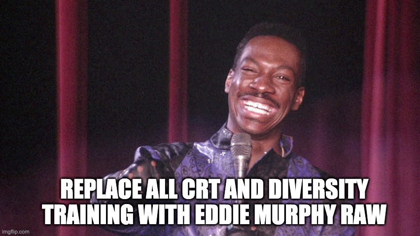 CRT training - rohb/rupe | REPLACE ALL CRT AND DIVERSITY TRAINING WITH EDDIE MURPHY RAW | image tagged in eddie murphy | made w/ Imgflip meme maker