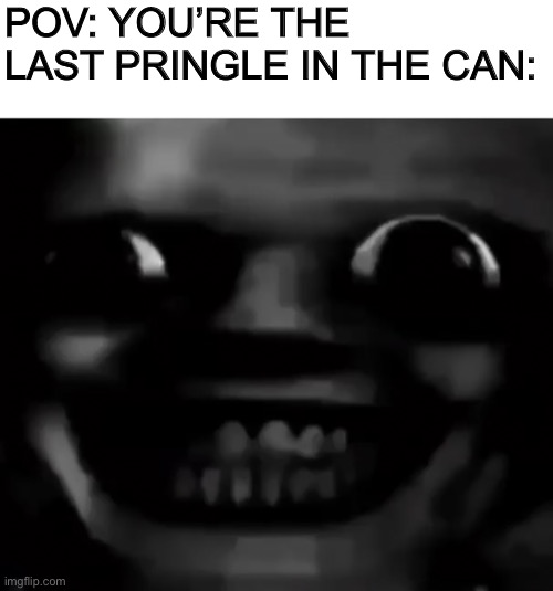 انا في منزلك | POV: YOU’RE THE LAST PRINGLE IN THE CAN: | image tagged in memes | made w/ Imgflip meme maker