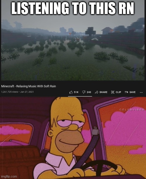 its calming me a lot actually and Im having a less bad day :3 | LISTENING TO THIS RN | made w/ Imgflip meme maker