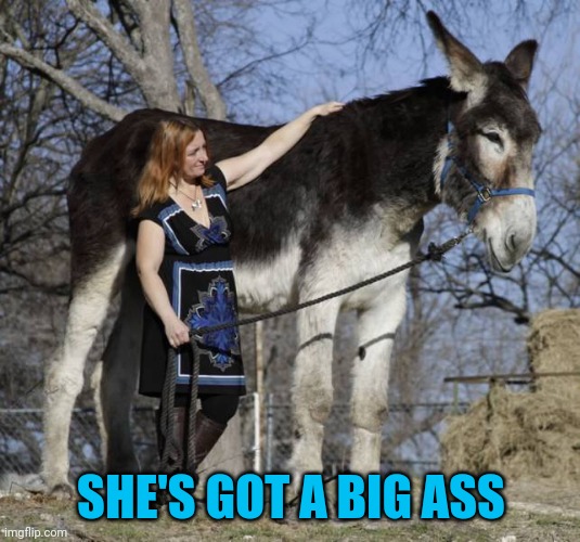 Wonder if she calls him Jack? | SHE'S GOT A BIG ASS | image tagged in memes,giant ass | made w/ Imgflip meme maker