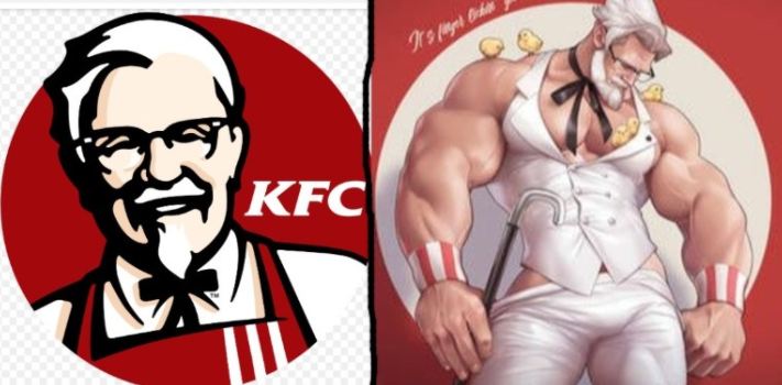High Quality KFC snotty boy glow up Blank Meme Template