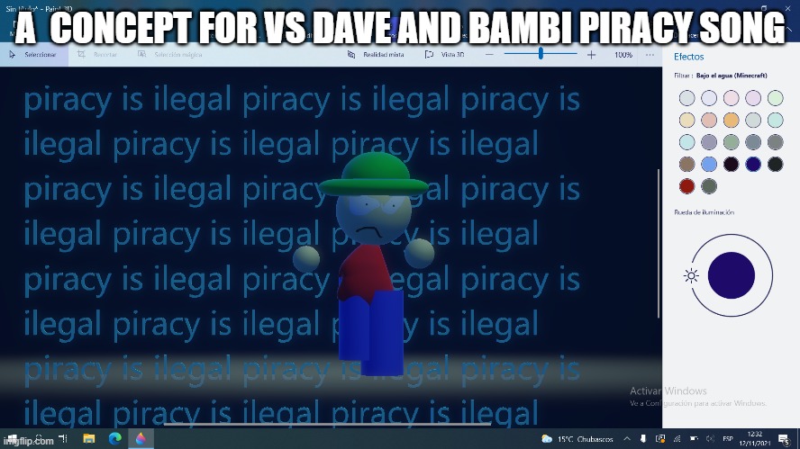 you like it |  A  CONCEPT FOR VS DAVE AND BAMBI PIRACY SONG | image tagged in piracy | made w/ Imgflip meme maker