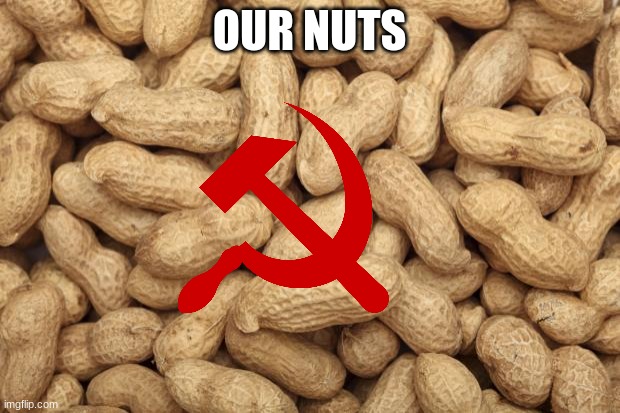 Deez Nuts | OUR NUTS | image tagged in deez nuts,hammer,and,sickle | made w/ Imgflip meme maker