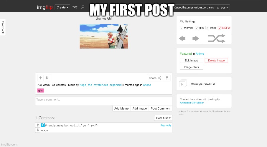 MY FIRST POST | made w/ Imgflip meme maker