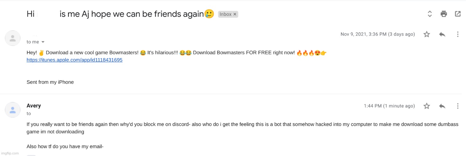 i havent talked to this dude in over a year help | made w/ Imgflip meme maker