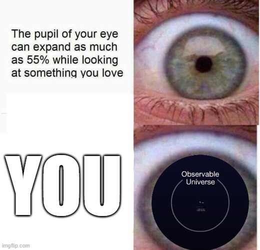 oh MAH GAWWWWWWWD | YOU | image tagged in expanding eye | made w/ Imgflip meme maker