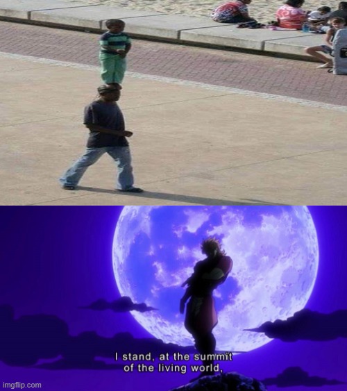 image tagged in i stand at the summit of the living world | made w/ Imgflip meme maker