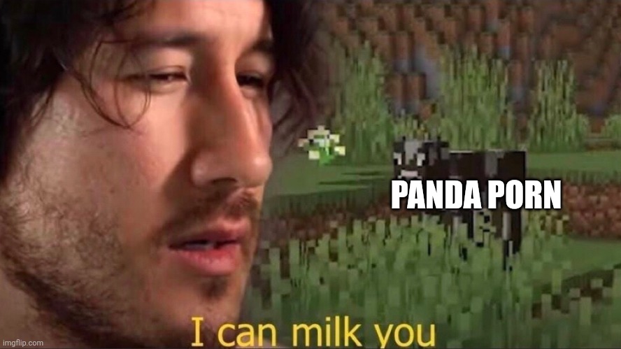I can milk you (template) | PANDA PORN | image tagged in i can milk you template | made w/ Imgflip meme maker