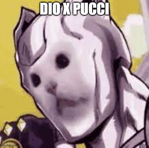 Killer cat | DIO X PUCCI | image tagged in killer cat | made w/ Imgflip meme maker