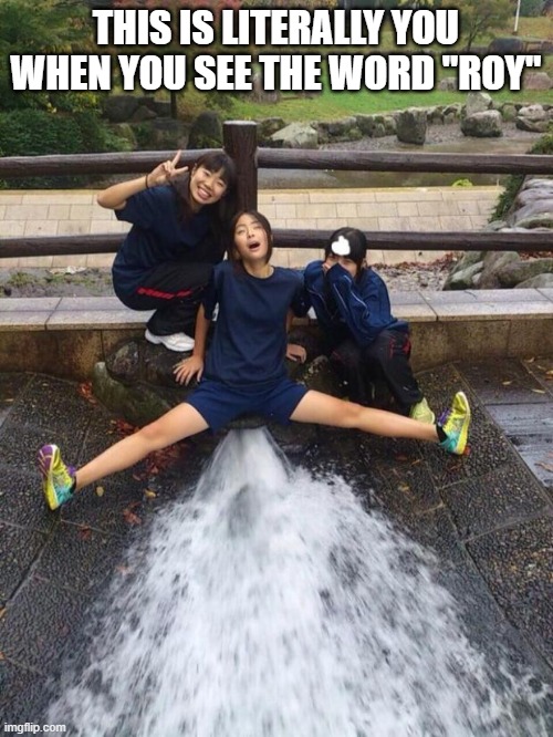 Excited Girls | THIS IS LITERALLY YOU WHEN YOU SEE THE WORD "ROY" | image tagged in excited girls | made w/ Imgflip meme maker
