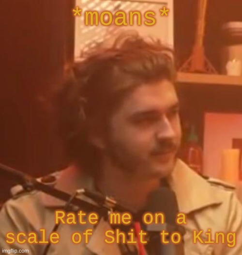 just make words up dumbasses | *moans*; Rate me on a scale of Shit to King | image tagged in long hair jsh1t | made w/ Imgflip meme maker