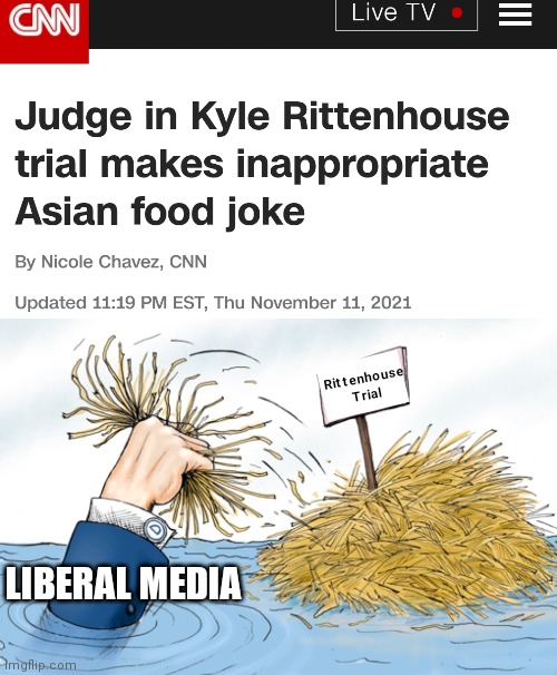 Judge makes joke about lunch taking long like supply chain crisis | Rittenhouse Trial; LIBERAL MEDIA | image tagged in democrats,liberals,msm,rittenhouse | made w/ Imgflip meme maker