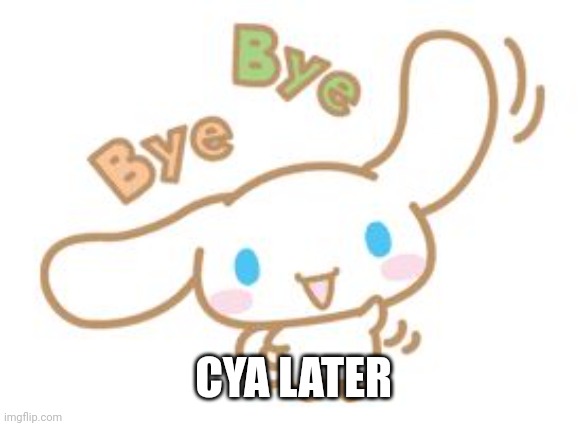 Bye bye | CYA LATER | image tagged in bye bye | made w/ Imgflip meme maker