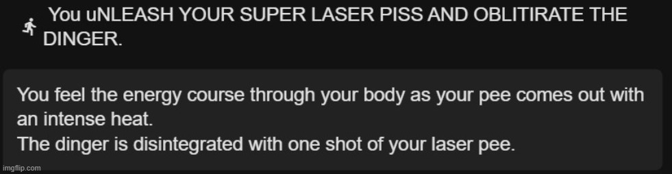 laser piss | made w/ Imgflip meme maker