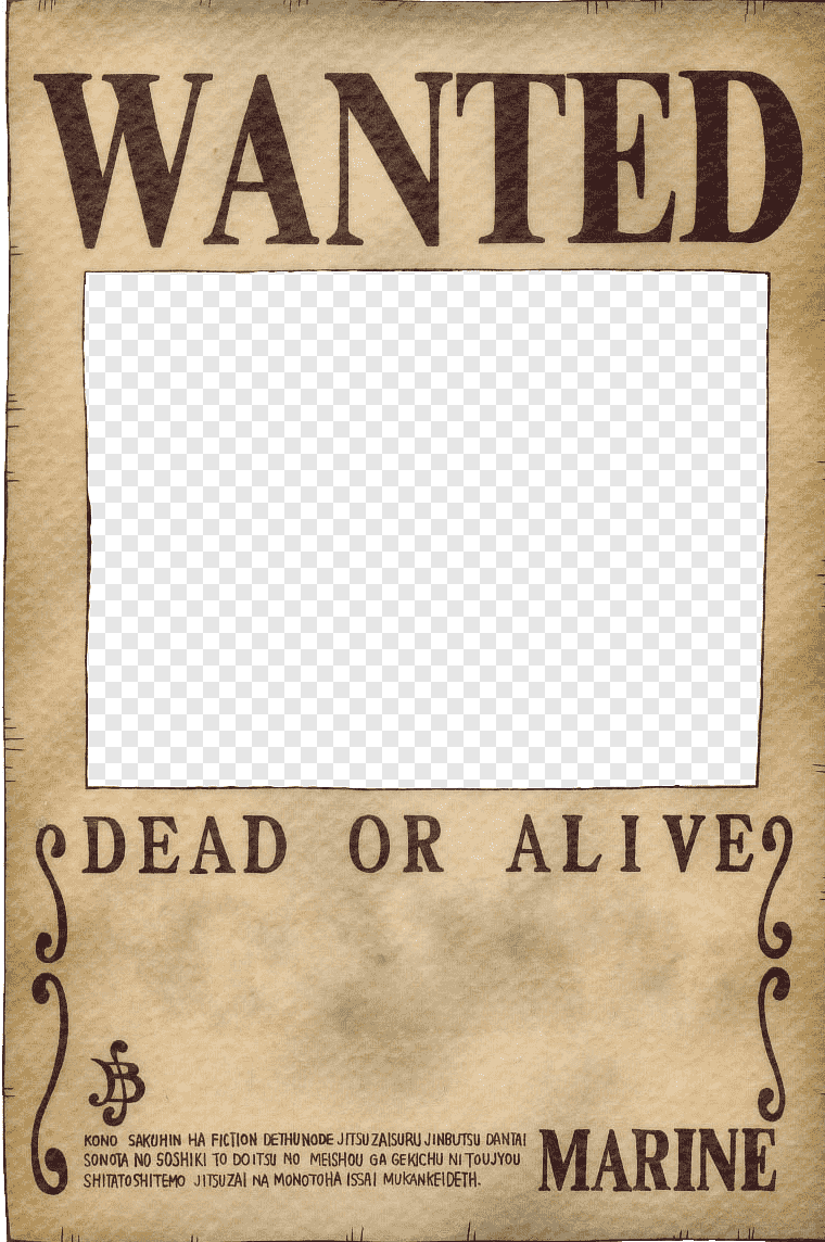 High Quality wanted one piece Blank Meme Template