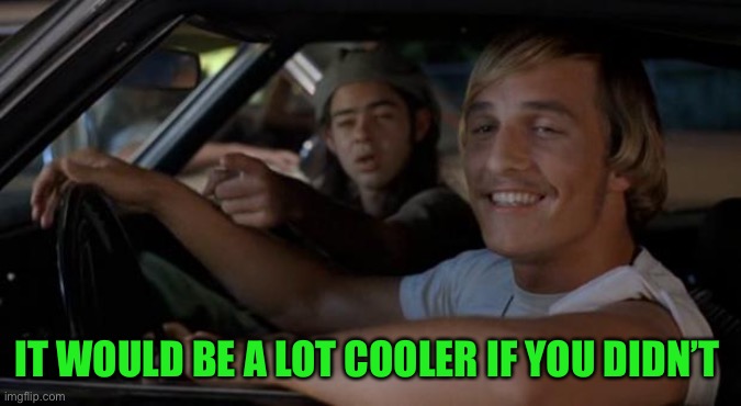 It'd Be A Lot Cooler If You Did | IT WOULD BE A LOT COOLER IF YOU DIDN’T | image tagged in it'd be a lot cooler if you did | made w/ Imgflip meme maker