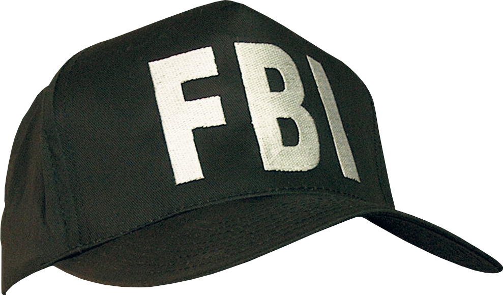 FBI hat transparent background sideview Blank Meme Template