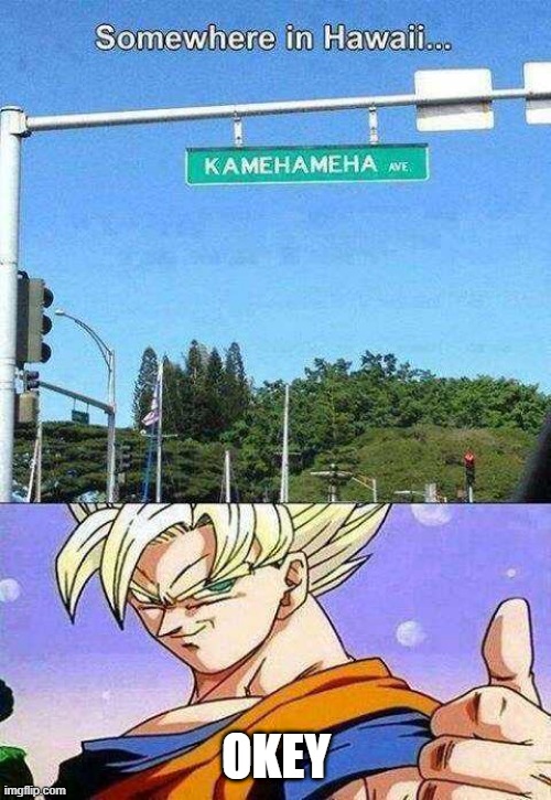 Goku's Kamehameha Street | OKEY | image tagged in goku's kamehameha street | made w/ Imgflip meme maker
