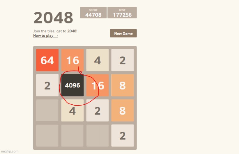 yeah i won even reached 4096 | image tagged in games | made w/ Imgflip meme maker