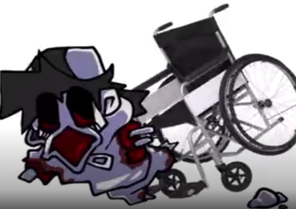 Gold falls from his Wheelchair Blank Meme Template