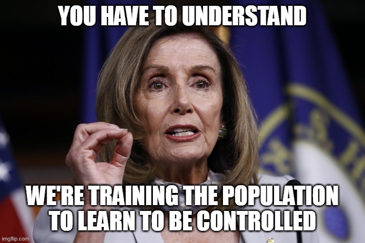 YOU HAVE TO UNDERSTAND WE'RE TRAINING THE POPULATION TO LEARN TO BE CONTROLLED | made w/ Imgflip meme maker