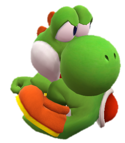 High Quality Yoshi looking behind him Blank Meme Template