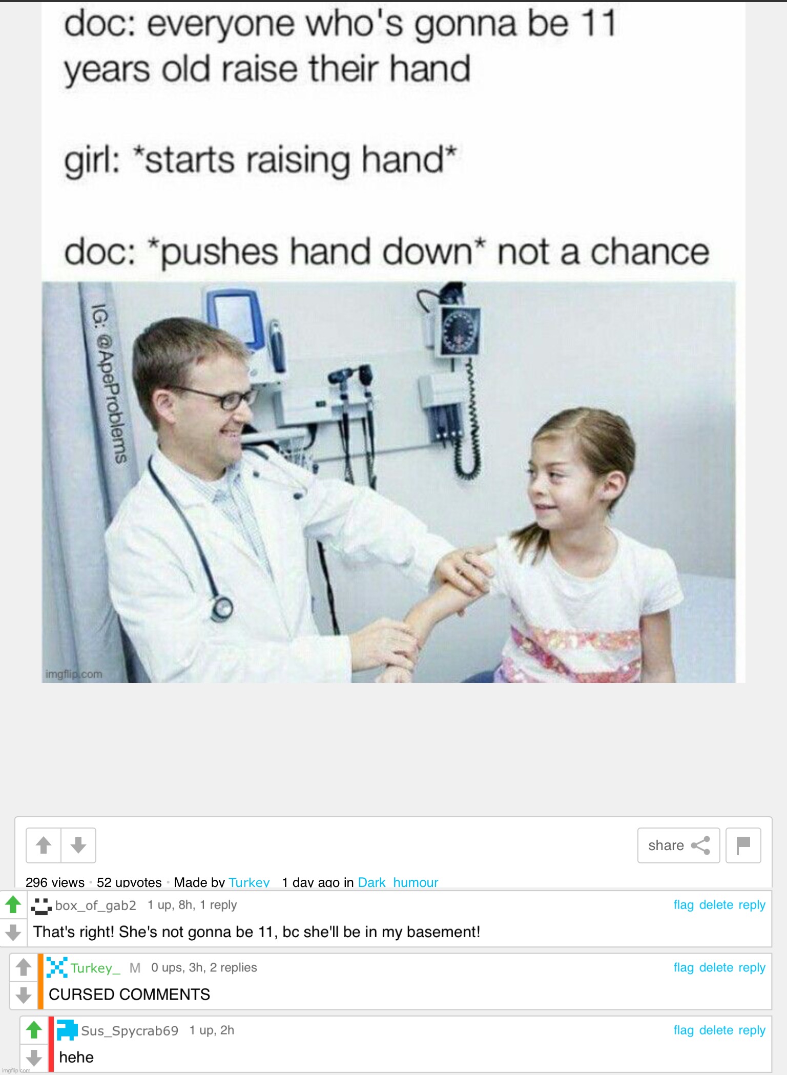OH SHI- | image tagged in memes,funny,cursed comments,lmao,oop,ahhhh | made w/ Imgflip meme maker