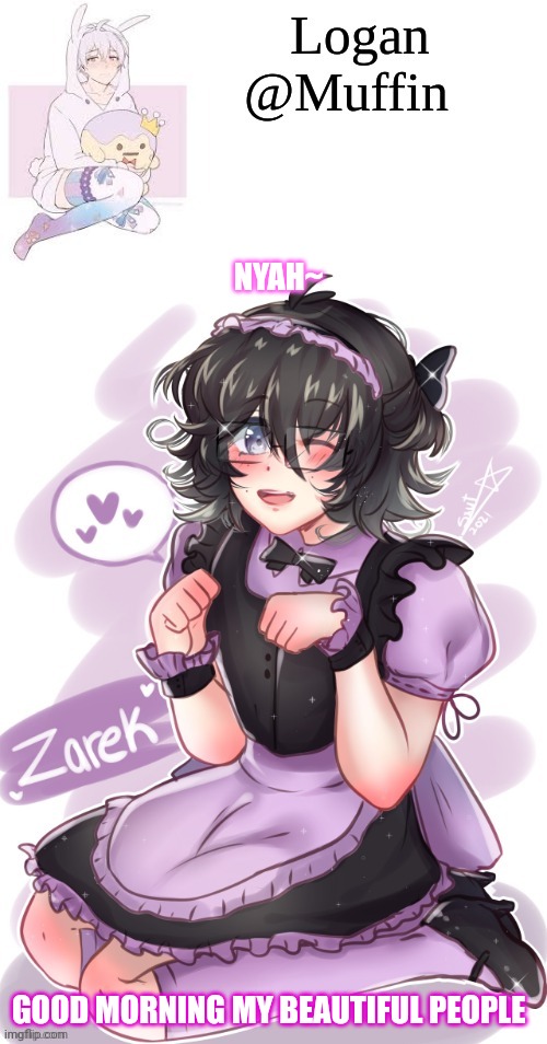 *silly face* | NYAH~; GOOD MORNING MY BEAUTIFUL PEOPLE | image tagged in heeeey | made w/ Imgflip meme maker