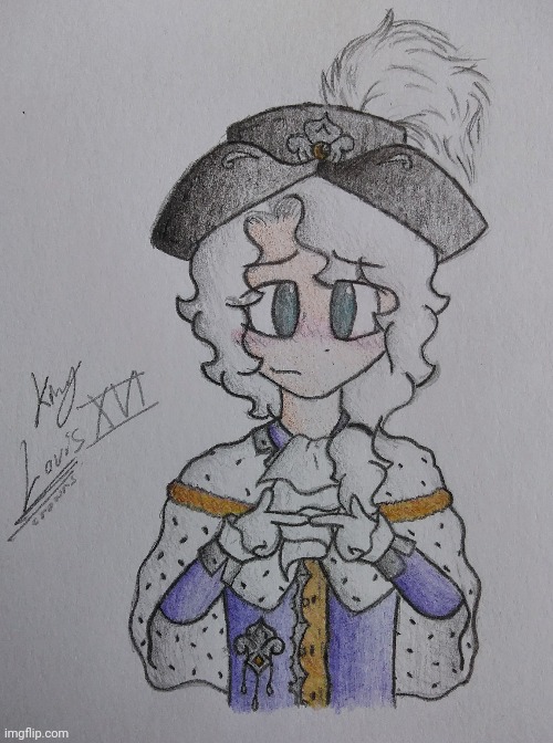 King Louis's design and appearance in Crowns (My oc series) | image tagged in princevince64,cute,hes a shy boi lol,and yes im a history geek | made w/ Imgflip meme maker