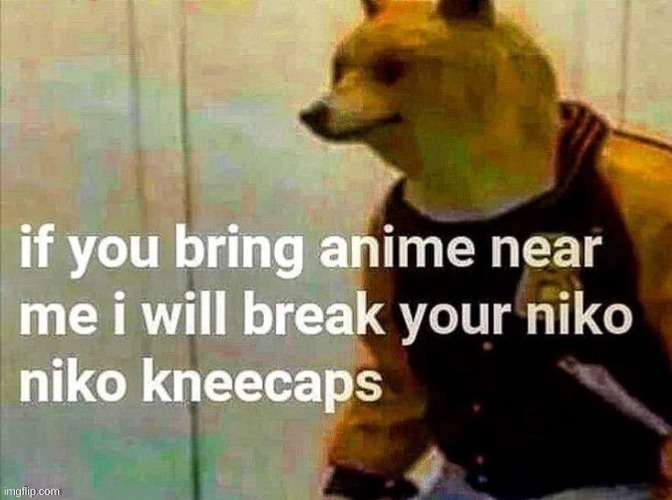 Niko niko kneecaps | image tagged in niko niko kneecaps | made w/ Imgflip meme maker
