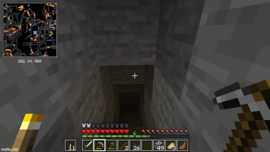 playing mc with this minimap mod, 10/10 mod | image tagged in minecraf | made w/ Imgflip meme maker