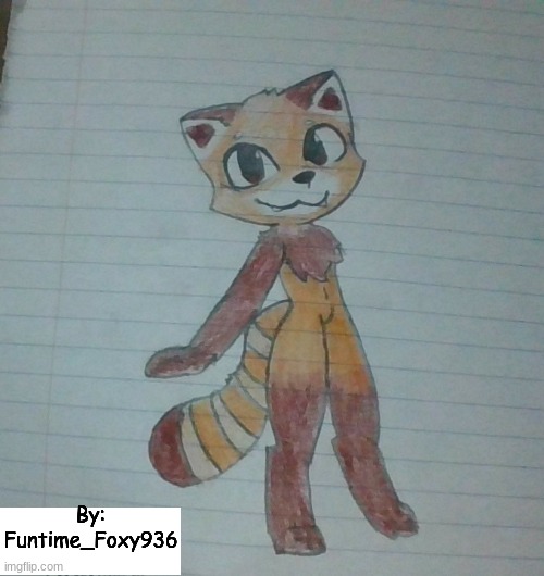 All art by me! | By: Funtime_Foxy936 | image tagged in red panda,furries | made w/ Imgflip meme maker