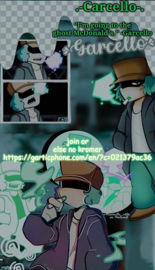 bababooey | join or else no kromer
https://garticphone.com/en/?c=021379ac36 | made w/ Imgflip meme maker