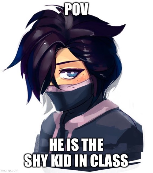 A better Zane but he is still straight | POV; HE IS THE SHY KID IN CLASS | made w/ Imgflip meme maker