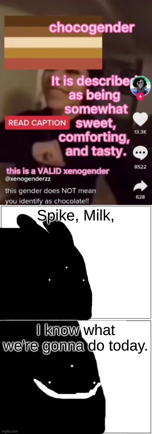 Spike, Milk, I know what we're gonna do today. | made w/ Imgflip meme maker