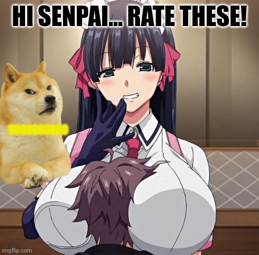 It's too strong to censor... Only Meowth and his friends can save us now! | HI SENPAI... RATE THESE! NOOOOOOOOO | image tagged in boy trapped between anime girls breasts,noooooooooooooooooooooooo,too much,big boobs | made w/ Imgflip meme maker