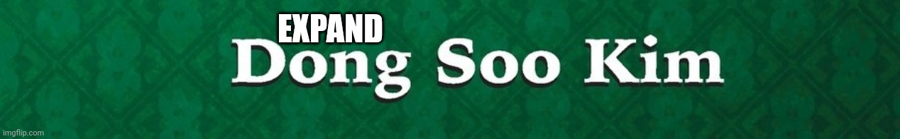 Expand Dong Soo Kim! | EXPAND | image tagged in expand dong soo kim | made w/ Imgflip meme maker