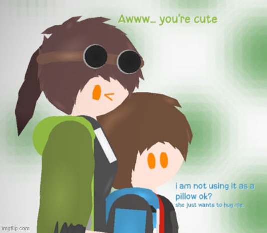 Radon and Emma (his sister) | image tagged in radon and emma his sister | made w/ Imgflip meme maker
