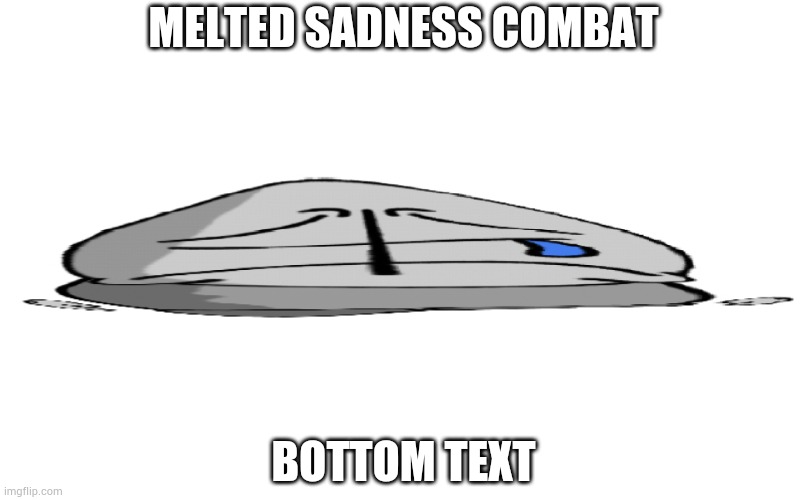 MELTED SADNESS COMBAT; BOTTOM TEXT | made w/ Imgflip meme maker