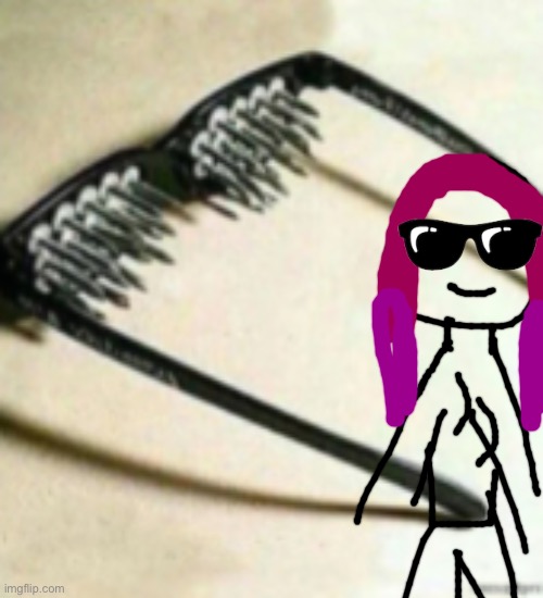 Spiky glasses | image tagged in spiky glasses | made w/ Imgflip meme maker