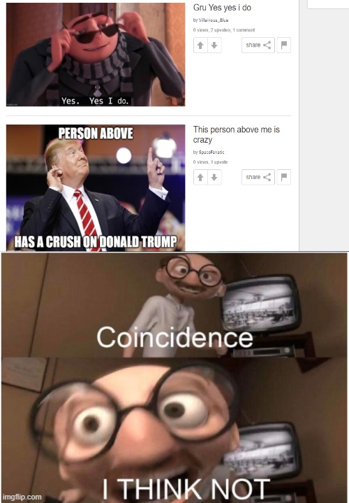 Coincidence, I THINK NOT | image tagged in coincidence i think not | made w/ Imgflip meme maker